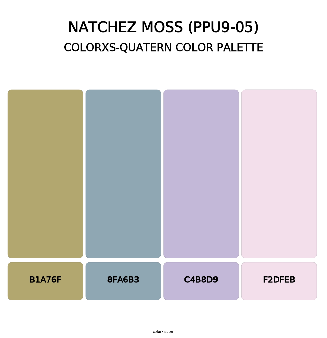 Natchez Moss (PPU9-05) - Colorxs Quatern Palette