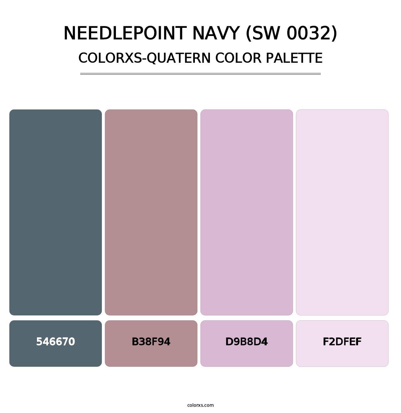 Needlepoint Navy (SW 0032) - Colorxs Quatern Palette