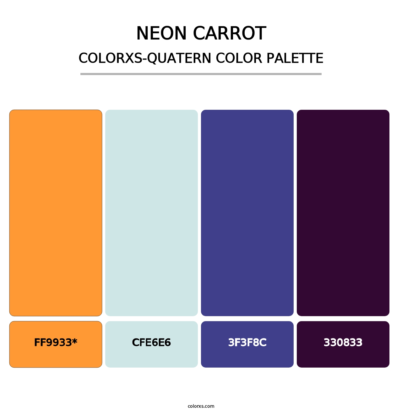 Neon Carrot - Colorxs Quatern Palette