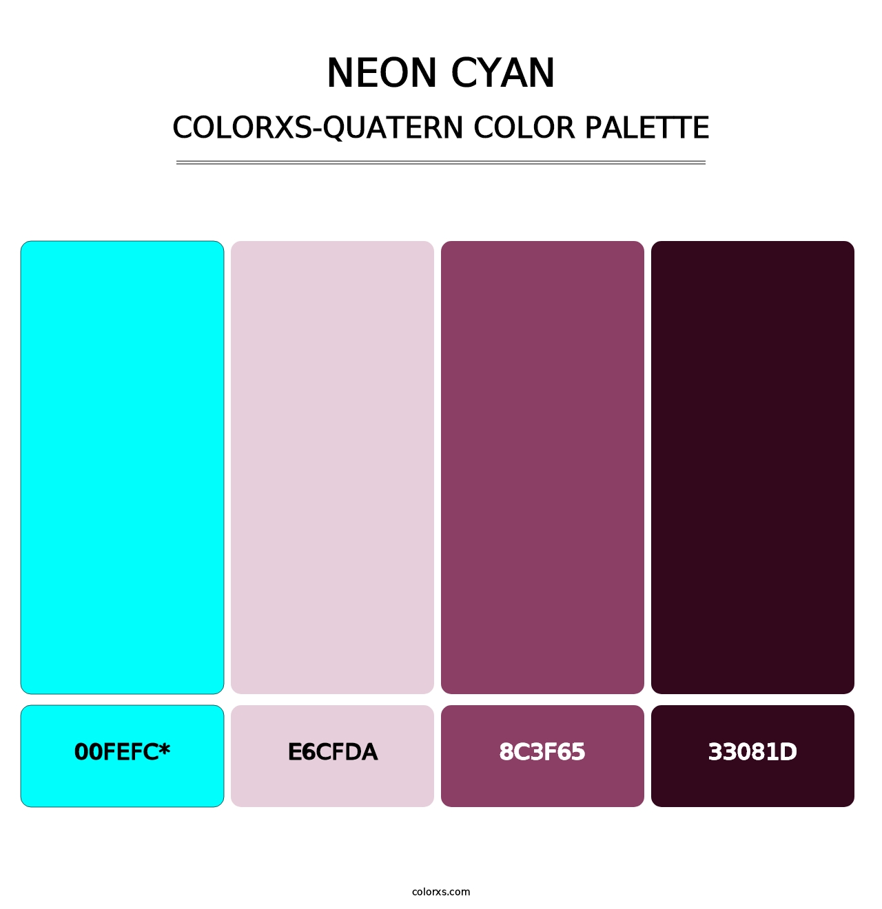 Neon Cyan - Colorxs Quatern Palette