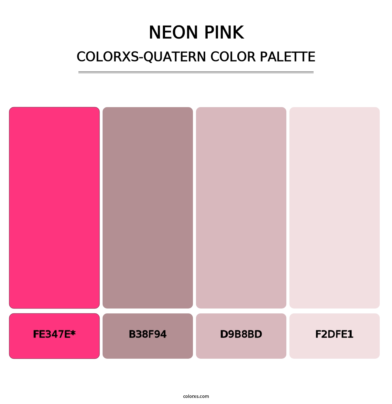 Neon Pink - Colorxs Quatern Palette