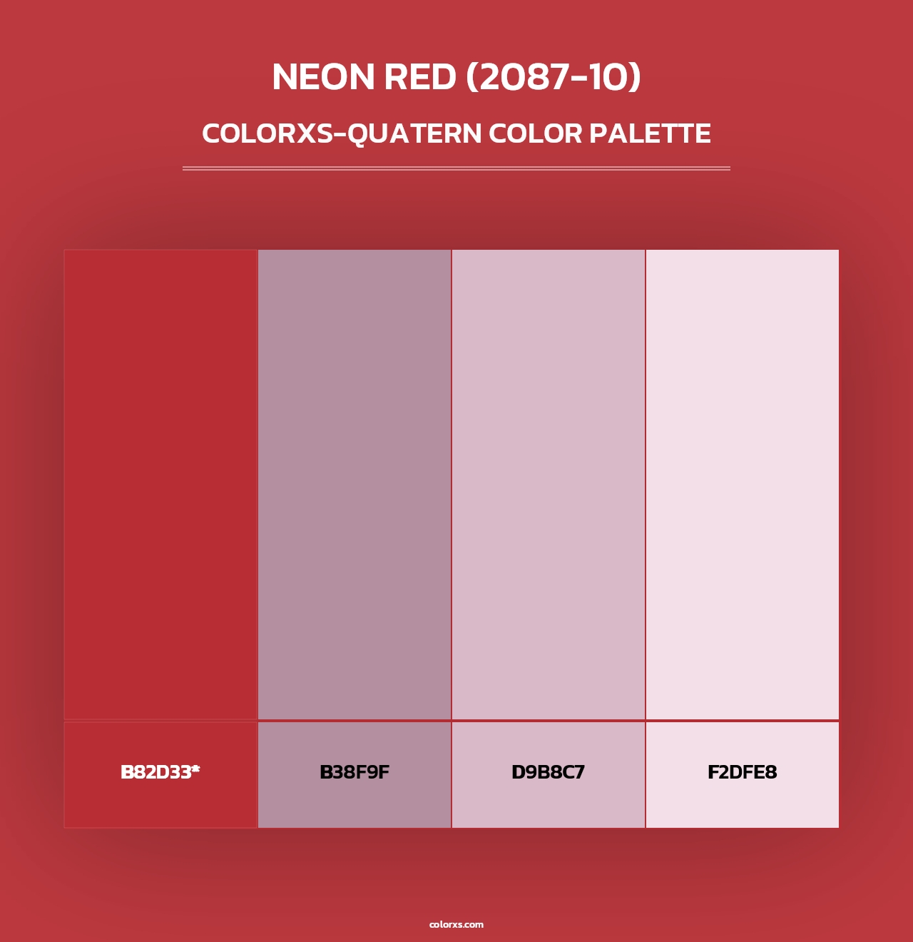 Neon Red (2087-10) - Colorxs Quad Palette