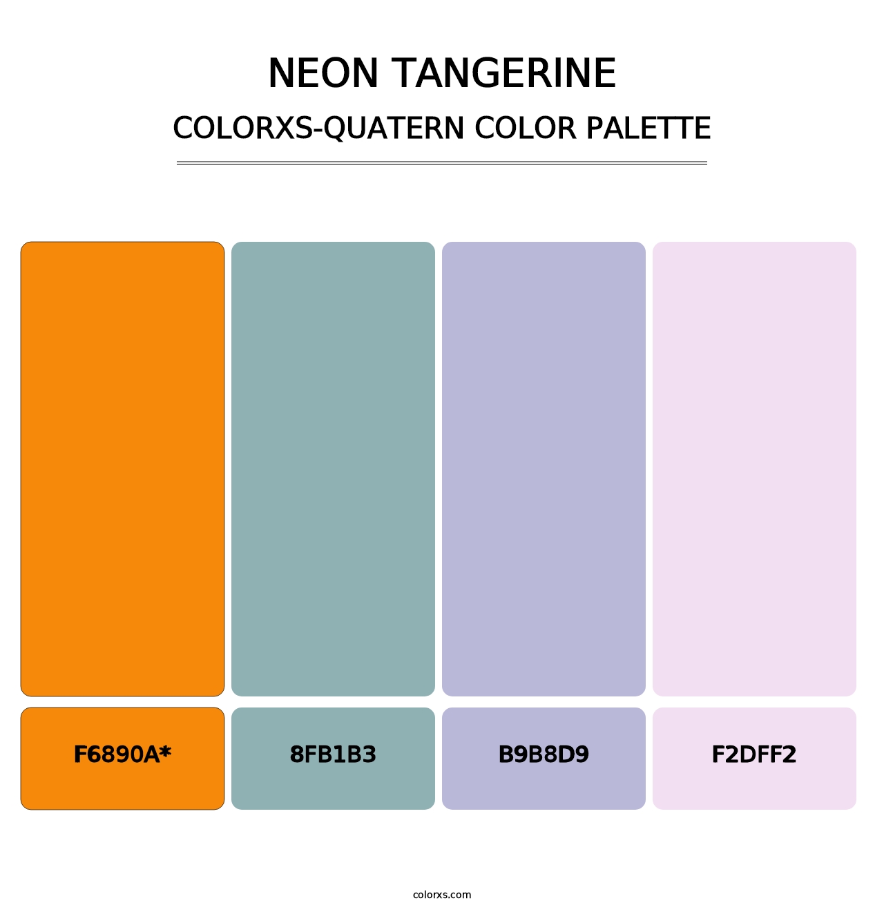 Neon Tangerine - Colorxs Quatern Palette
