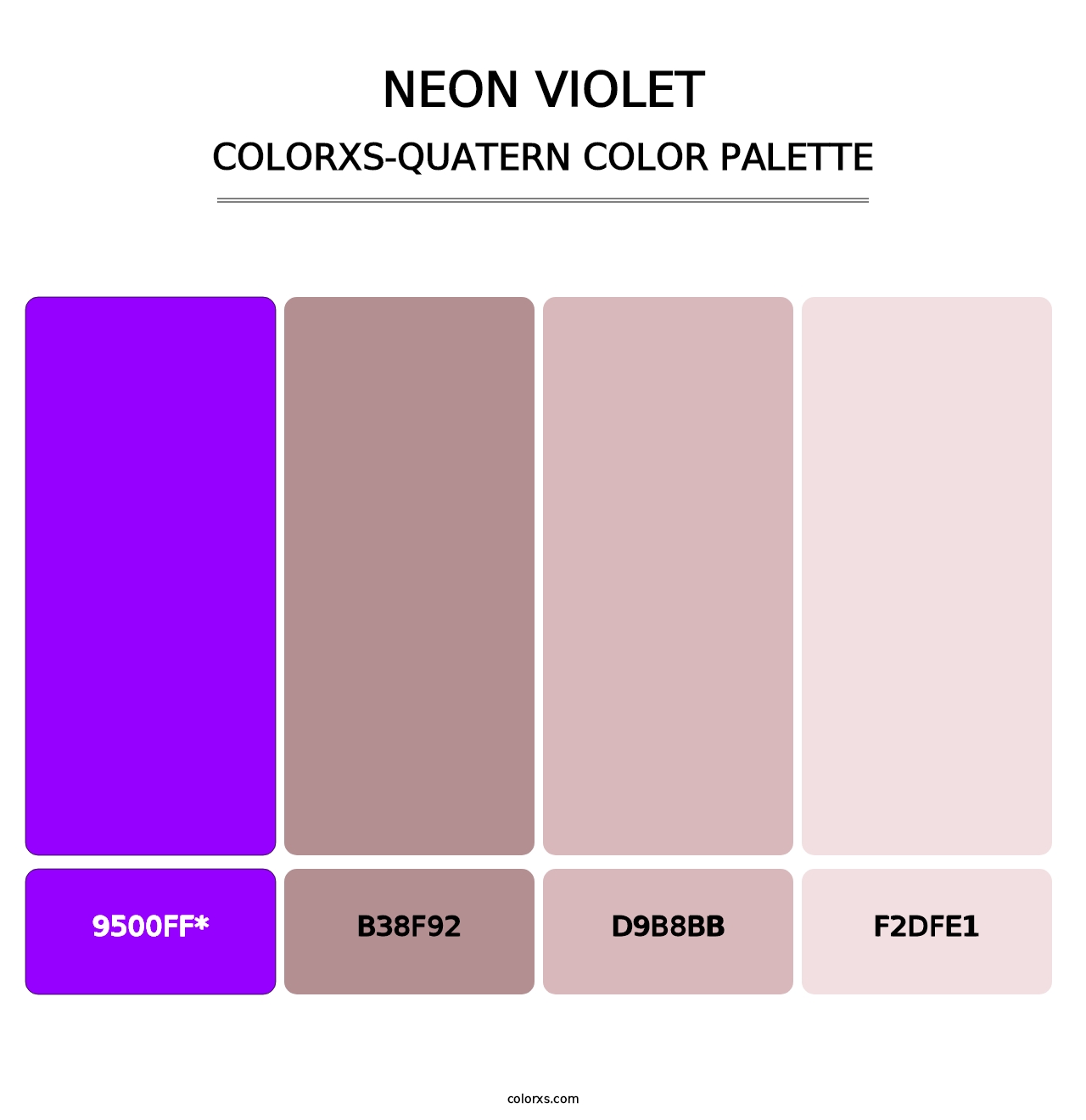 Neon Violet - Colorxs Quatern Palette