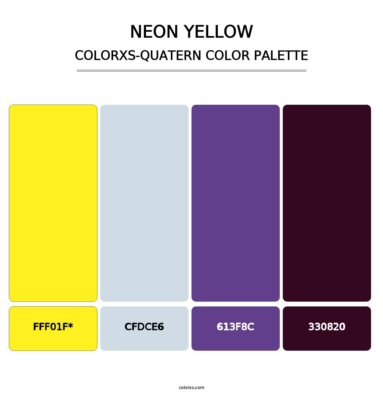 Neon Yellow - Colorxs Quatern Palette