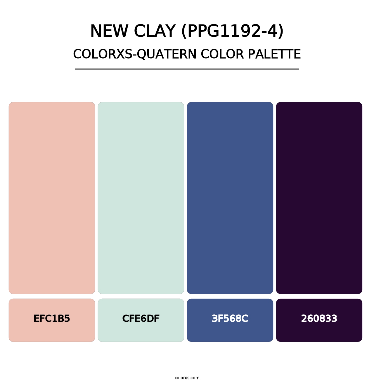 New Clay (PPG1192-4) - Colorxs Quatern Palette
