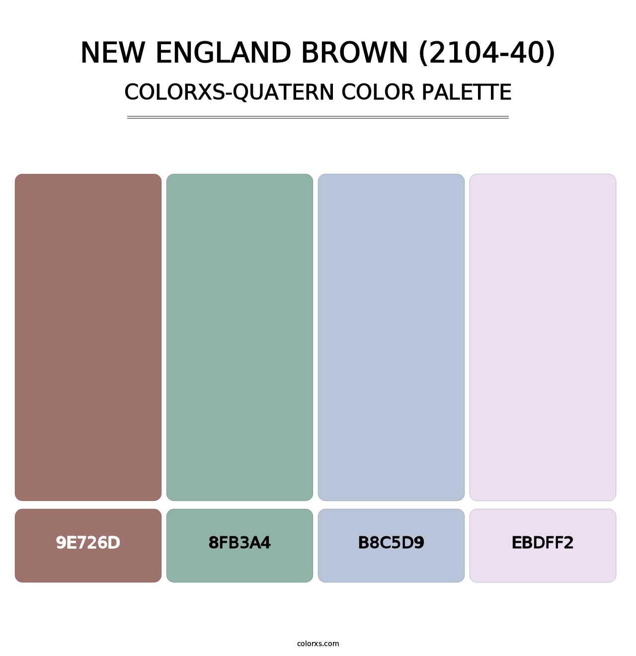 New England Brown (2104-40) - Colorxs Quatern Palette