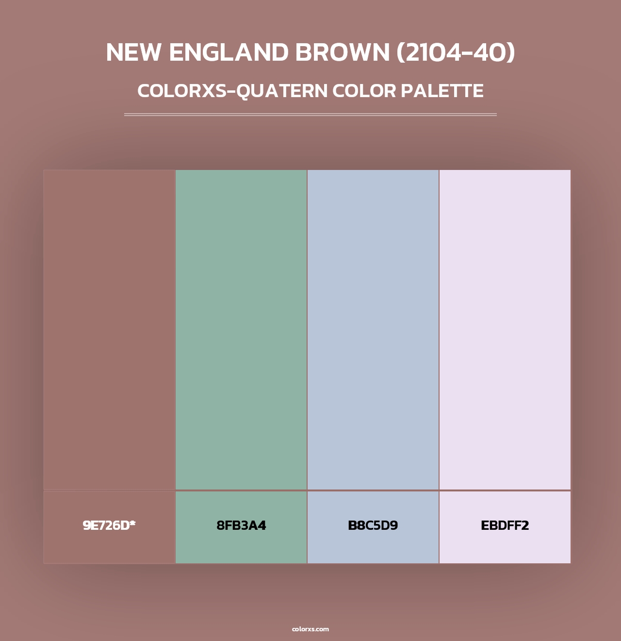New England Brown (2104-40) - Colorxs Quad Palette