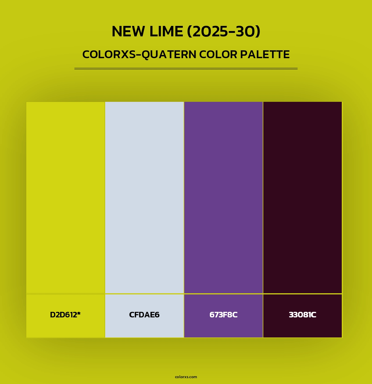 New Lime (2025-30) - Colorxs Quad Palette