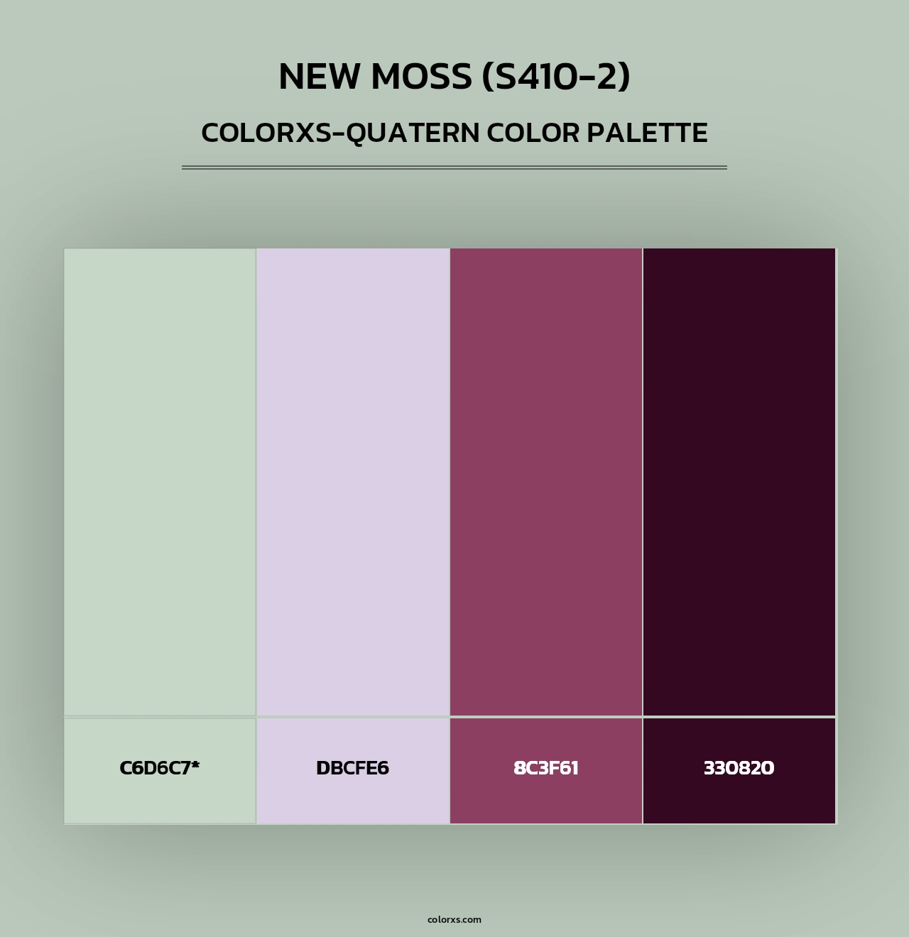 New Moss (S410-2) - Colorxs Quad Palette