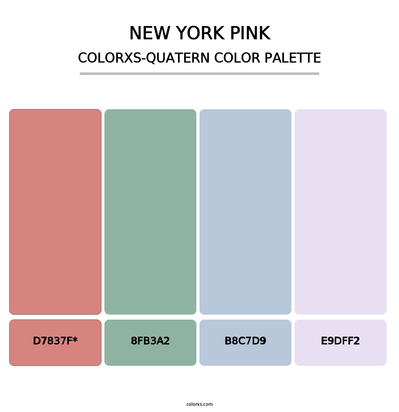 New York Pink - Colorxs Quatern Palette