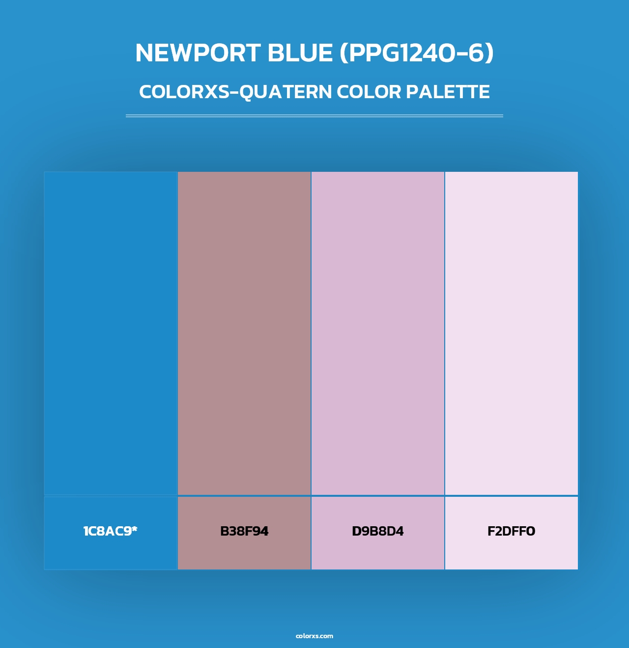 Newport Blue (PPG1240-6) - Colorxs Quad Palette