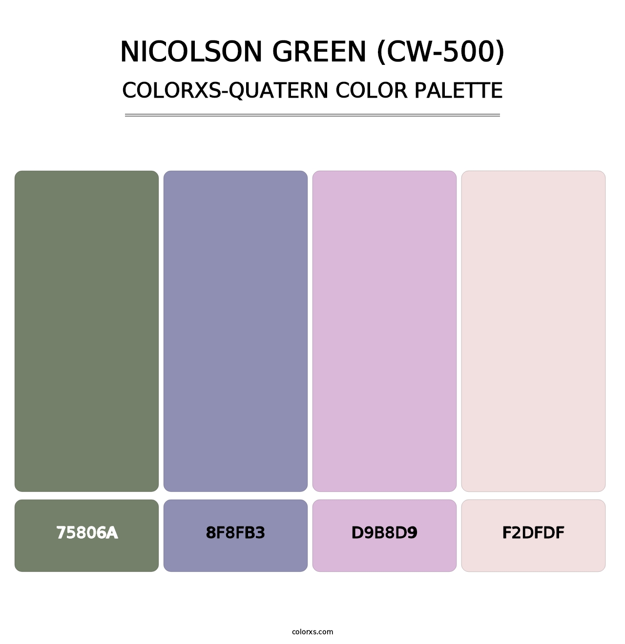 Nicolson Green (CW-500) - Colorxs Quatern Palette