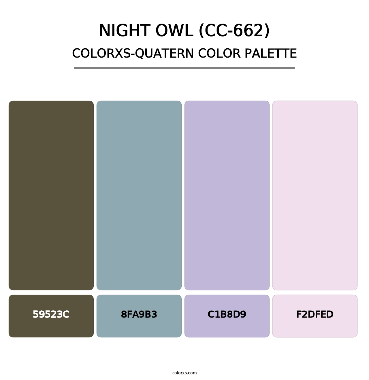 Night Owl (CC-662) - Colorxs Quatern Palette
