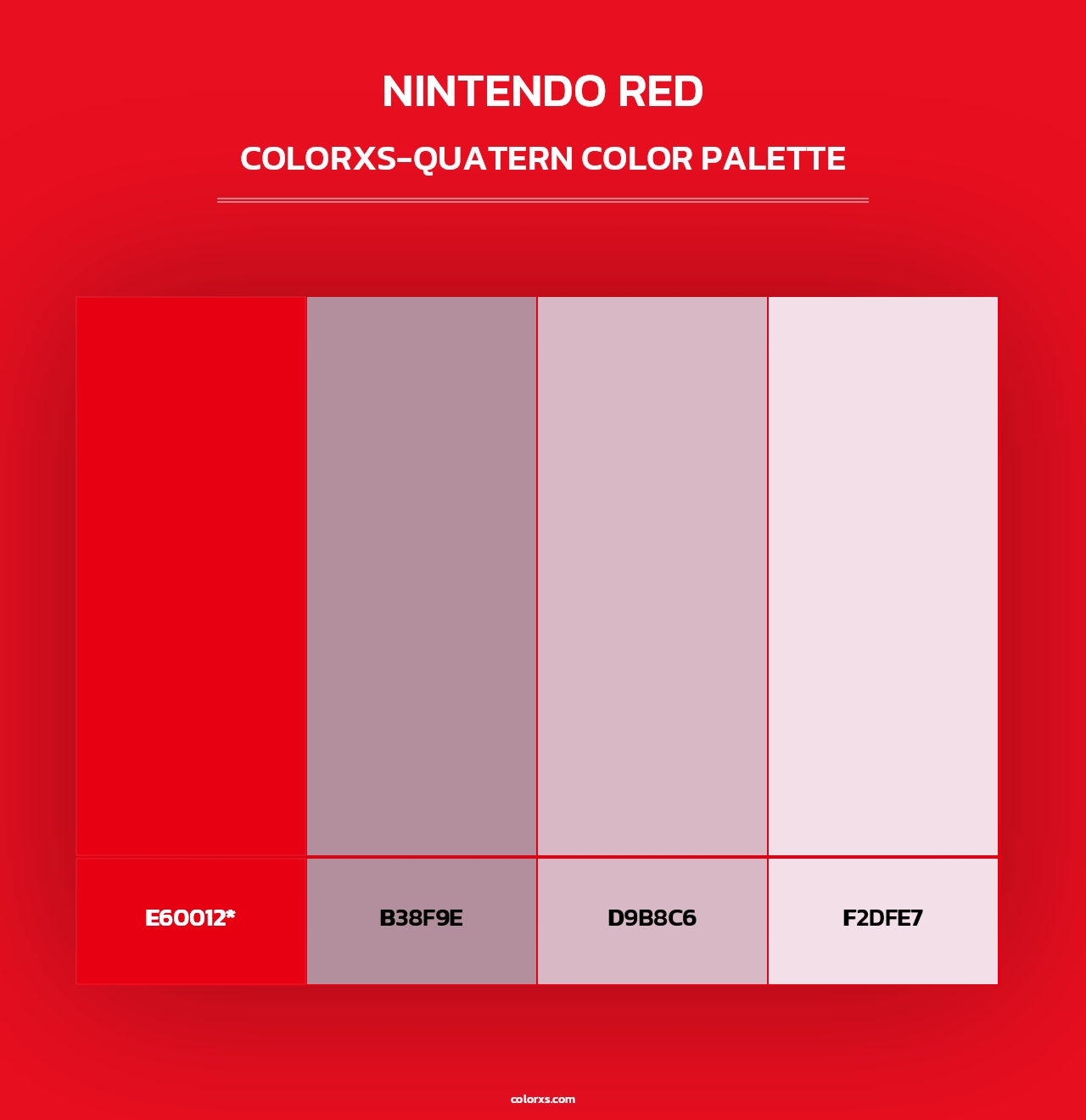 Nintendo Red - Colorxs Quad Palette