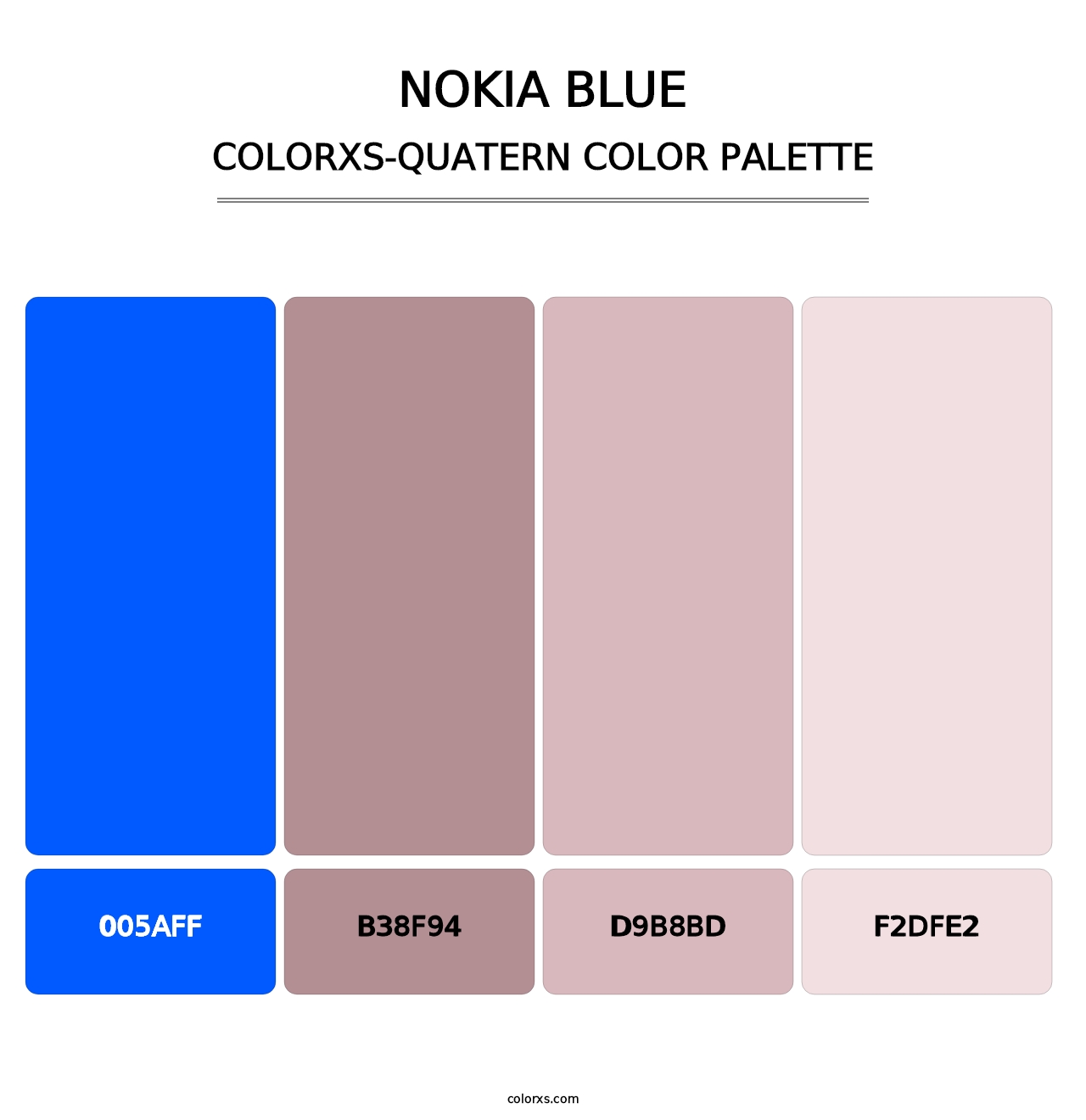 Nokia Blue - Colorxs Quatern Palette