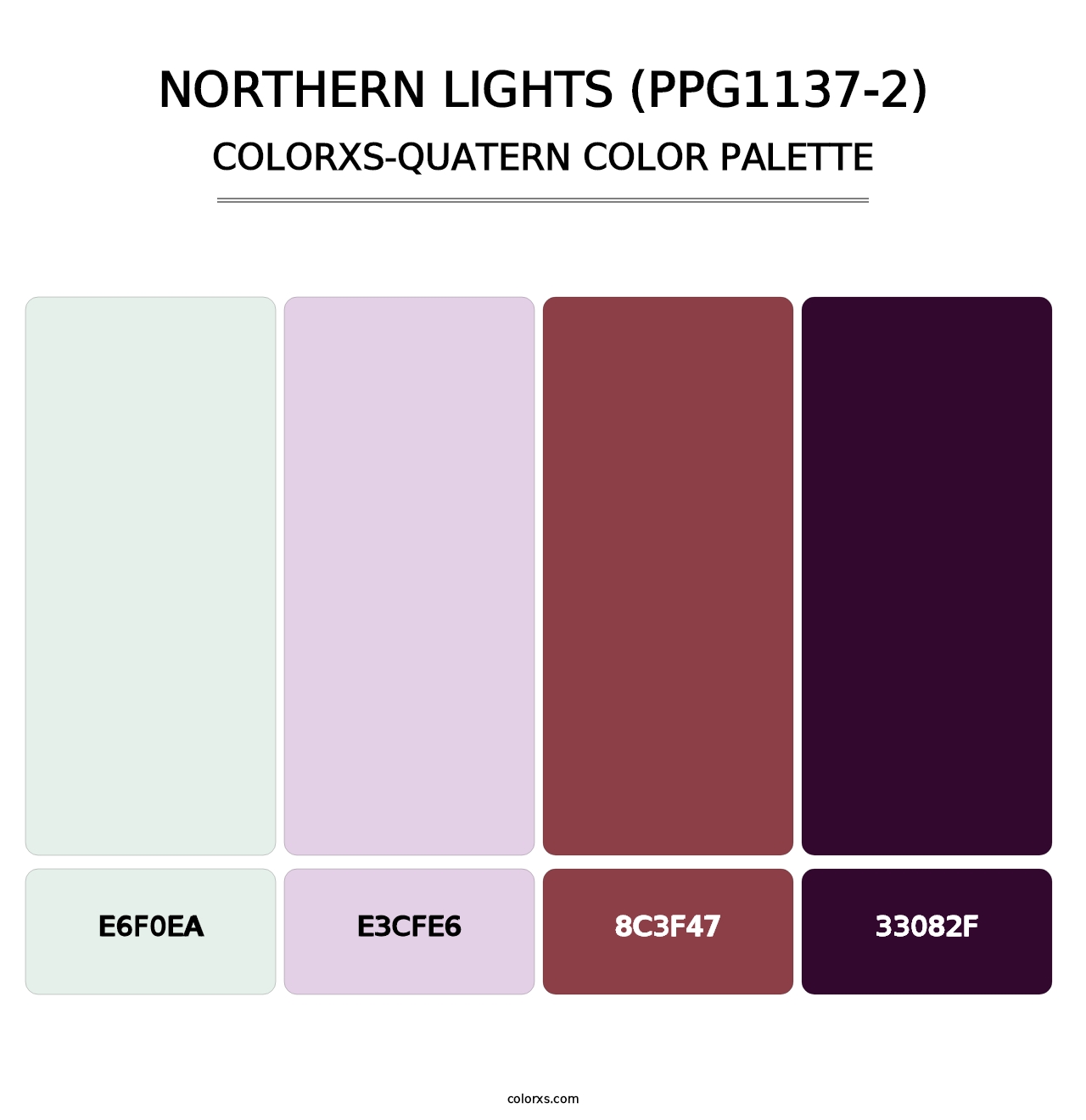 Northern Lights (PPG1137-2) - Colorxs Quatern Palette