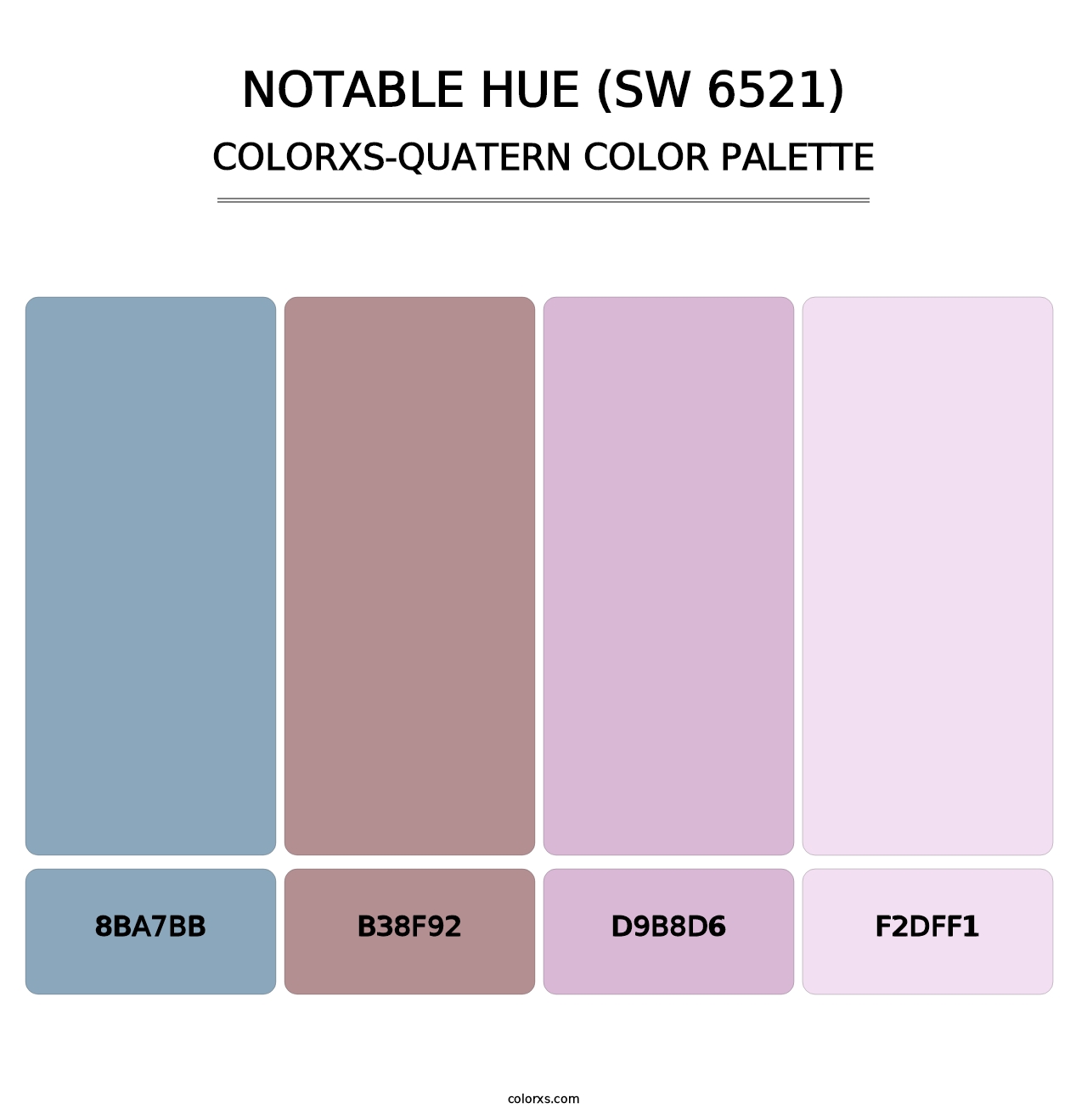 Notable Hue (SW 6521) - Colorxs Quatern Palette