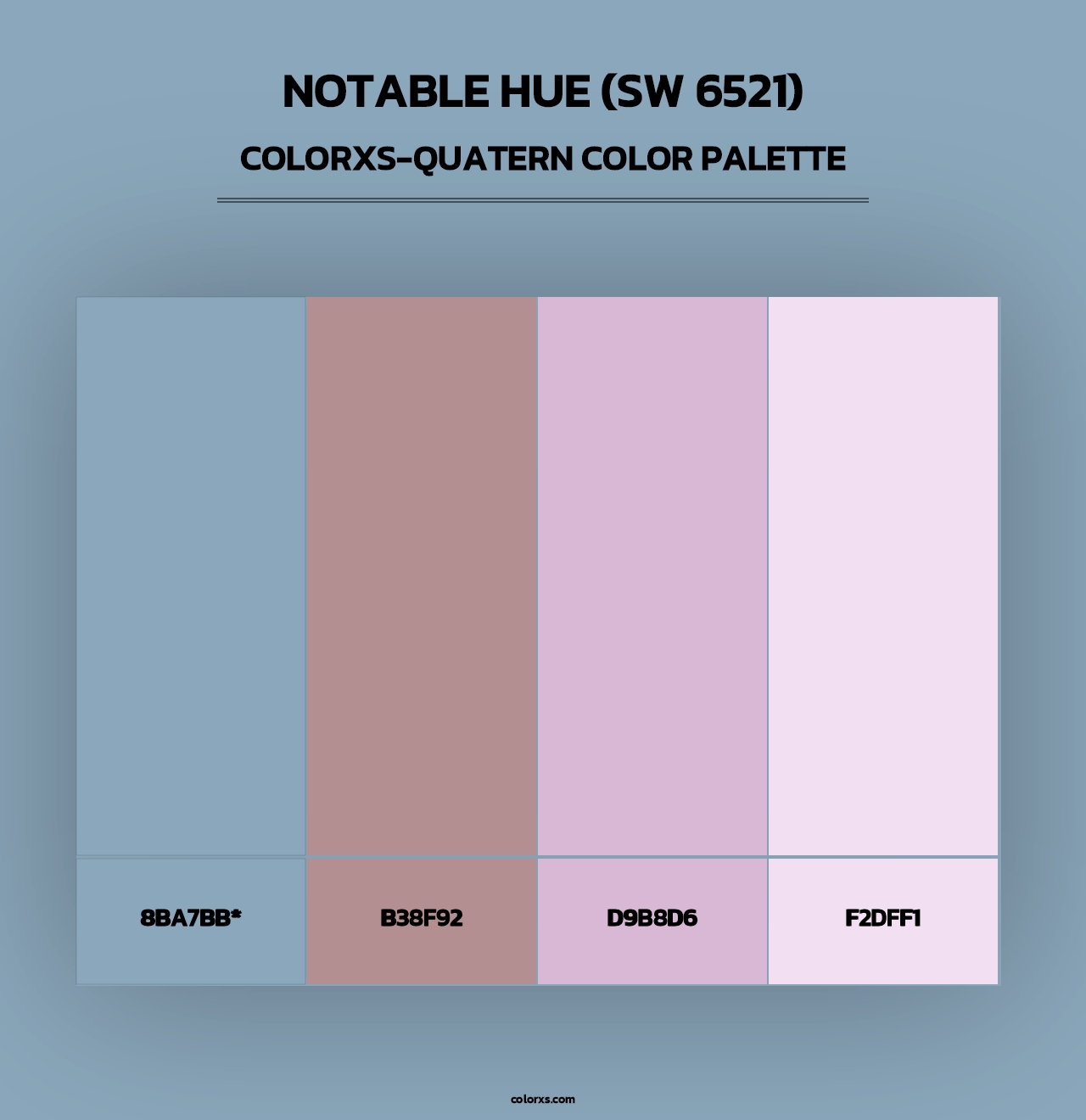 Notable Hue (SW 6521) - Colorxs Quad Palette