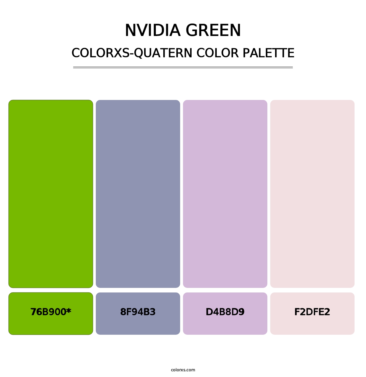Nvidia Green - Colorxs Quatern Palette