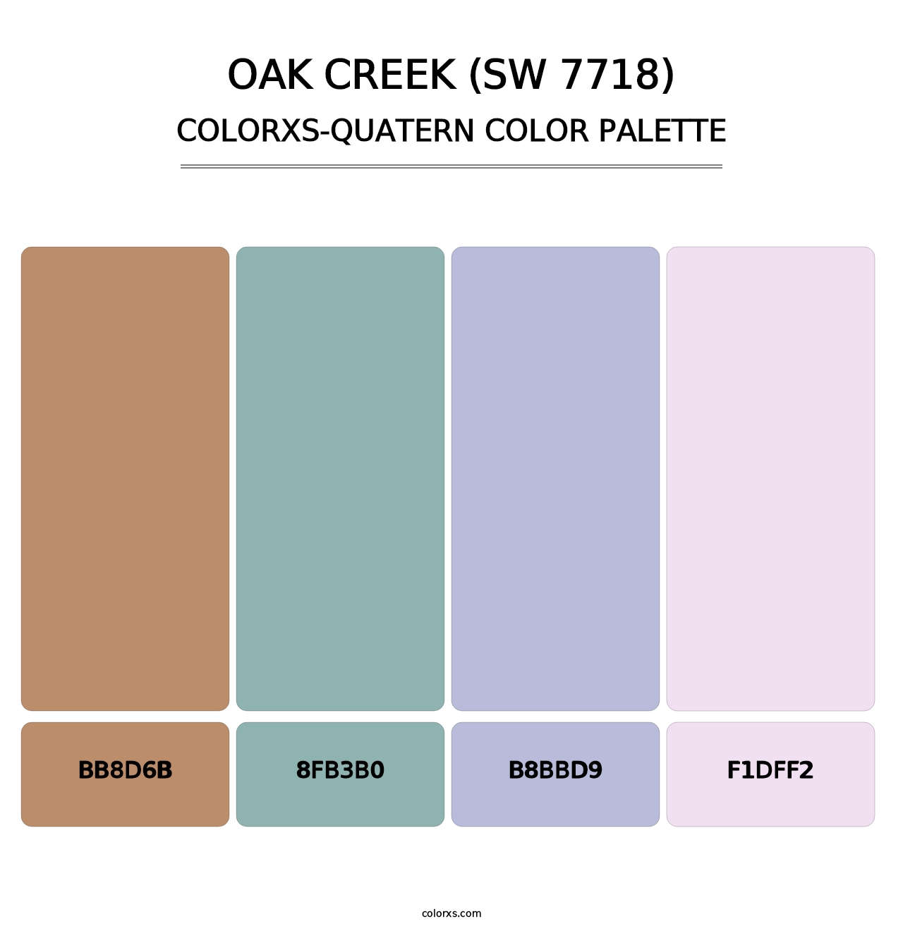 Oak Creek (SW 7718) - Colorxs Quatern Palette
