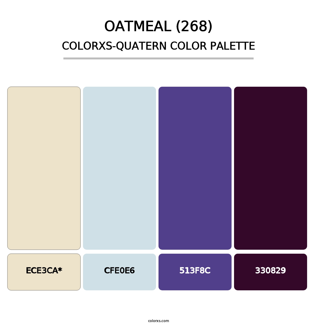Oatmeal (268) - Colorxs Quatern Palette