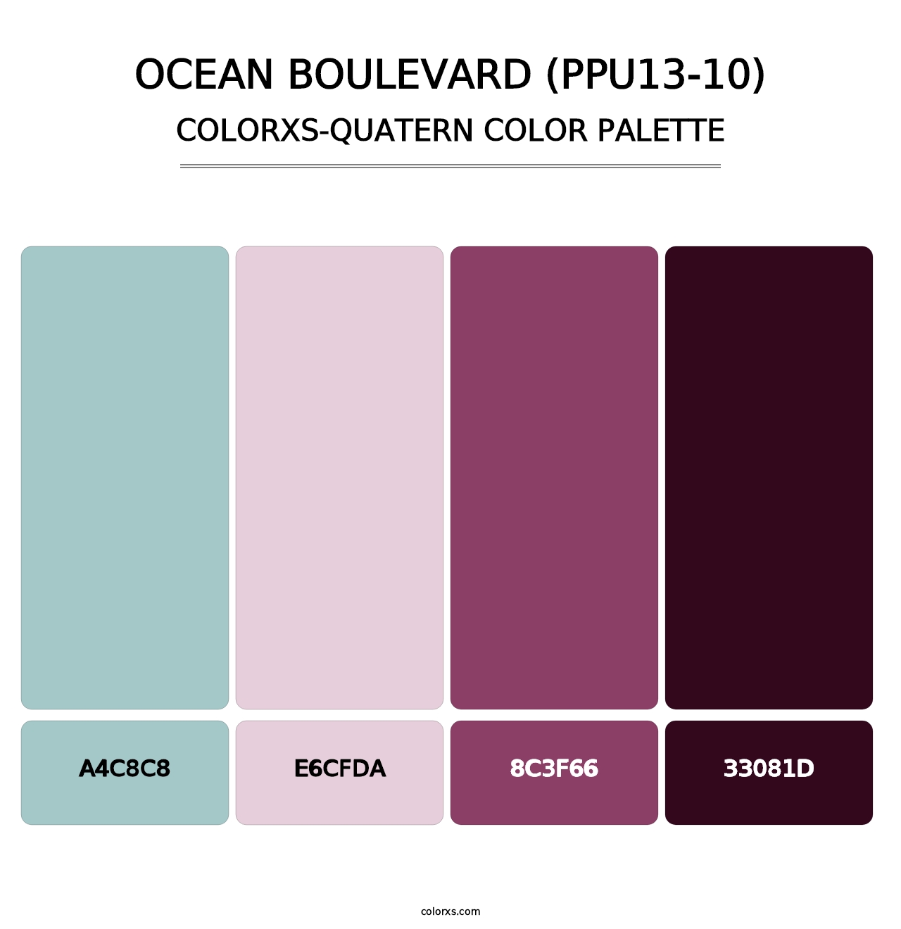 Ocean Boulevard (PPU13-10) - Colorxs Quatern Palette