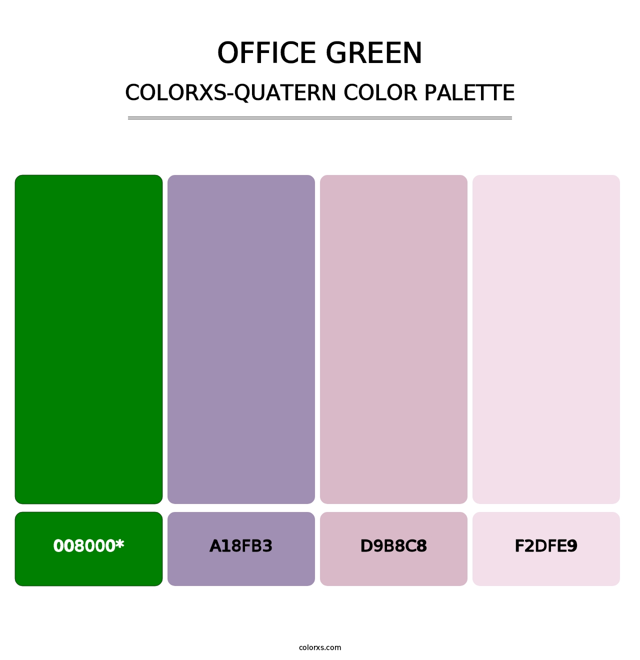 Office Green - Colorxs Quatern Palette