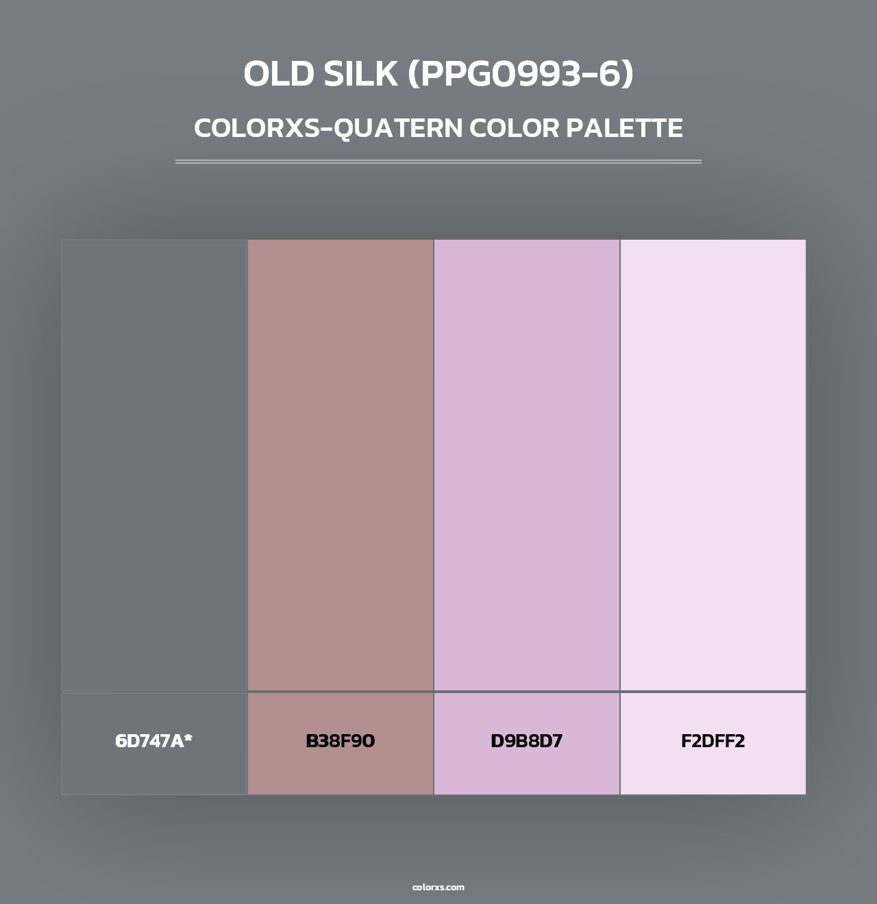 Old Silk (PPG0993-6) - Colorxs Quad Palette