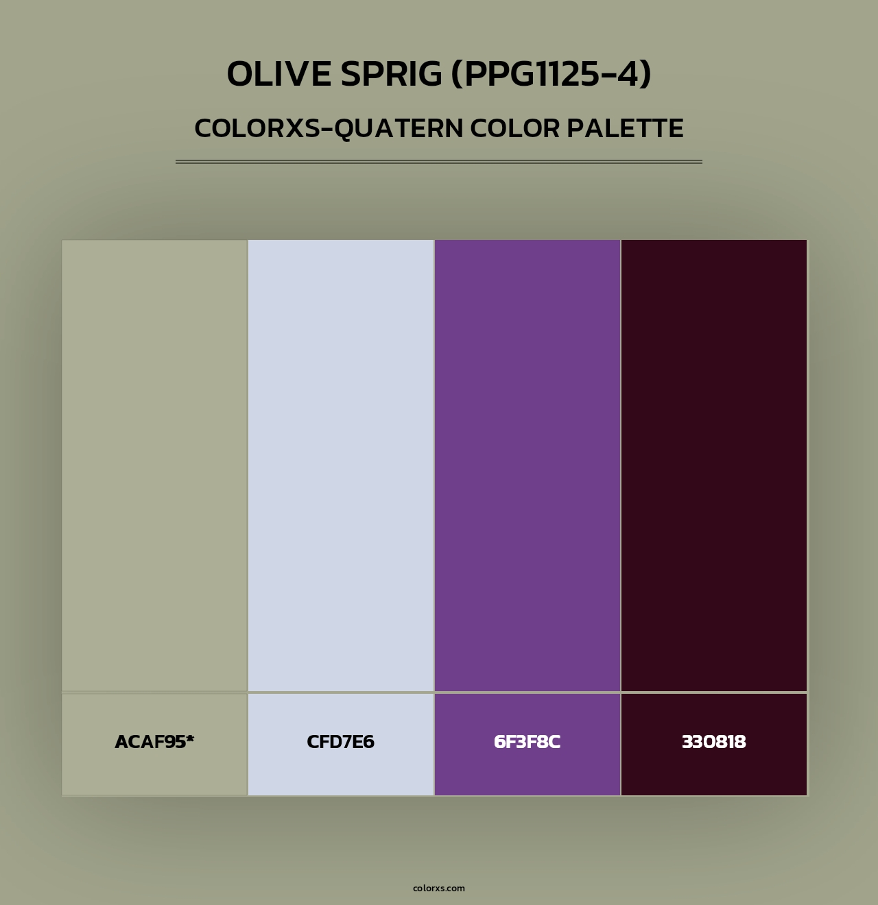 Olive Sprig (PPG1125-4) - Colorxs Quad Palette