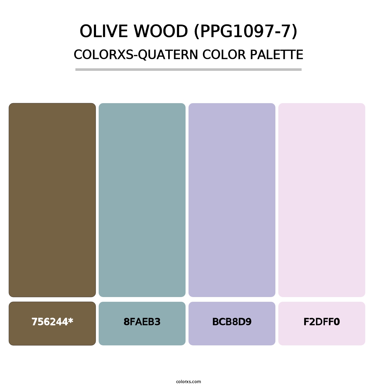 Olive Wood (PPG1097-7) - Colorxs Quatern Palette