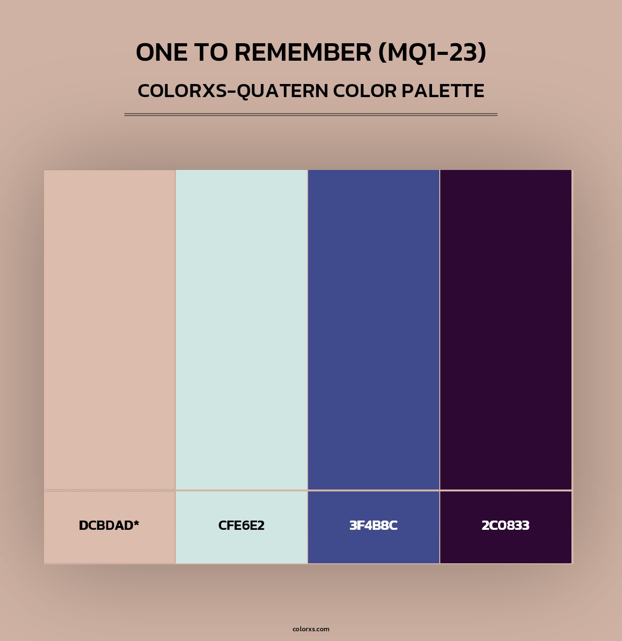 One To Remember (MQ1-23) - Colorxs Quad Palette