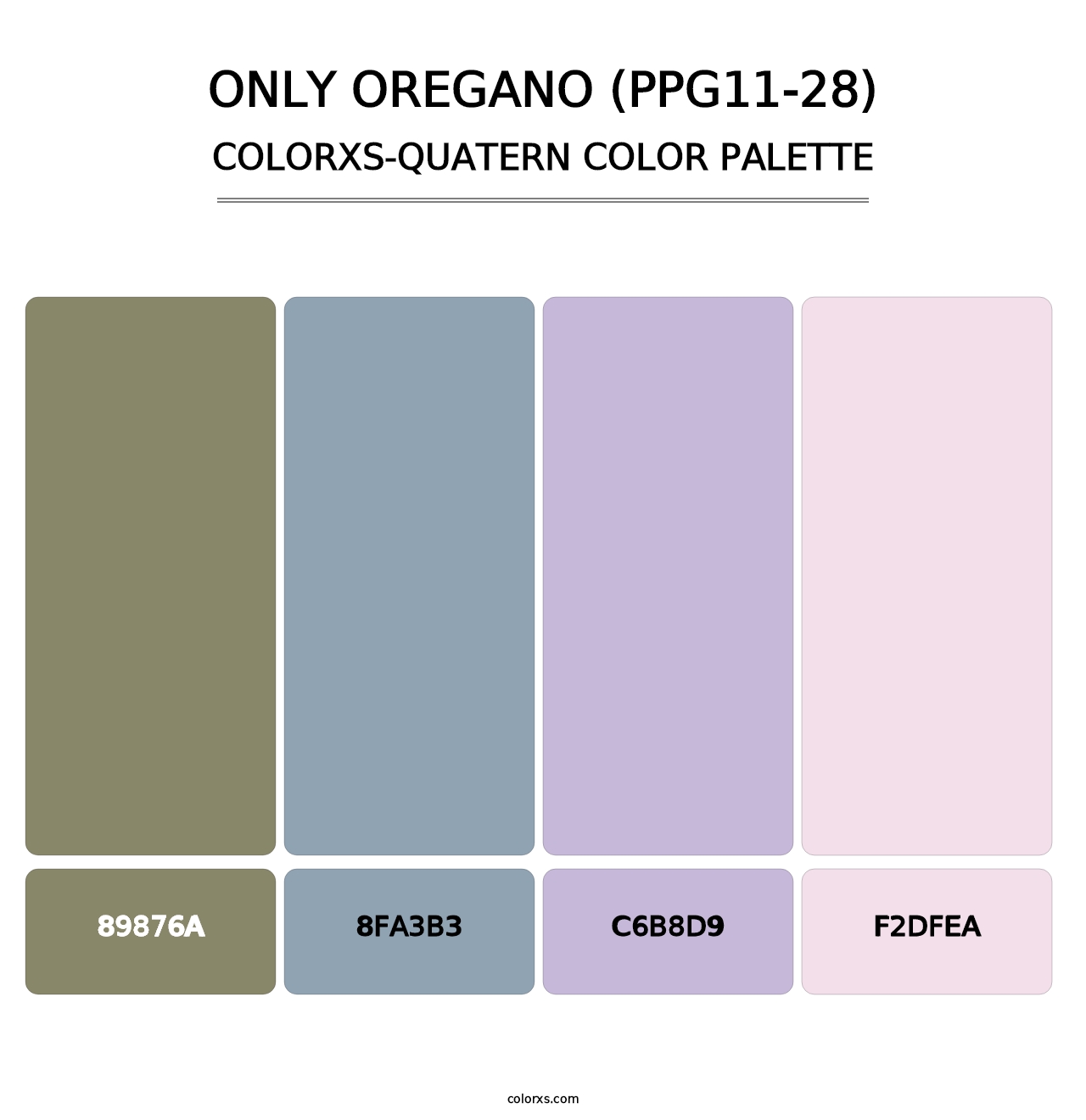 Only Oregano (PPG11-28) - Colorxs Quatern Palette