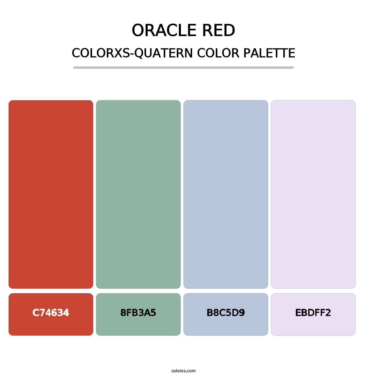 Oracle Red - Colorxs Quatern Palette