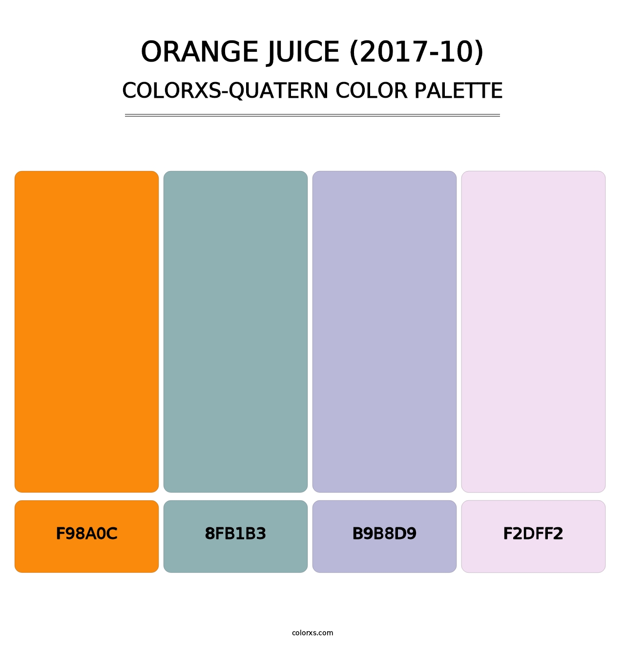 Orange Juice (2017-10) - Colorxs Quatern Palette