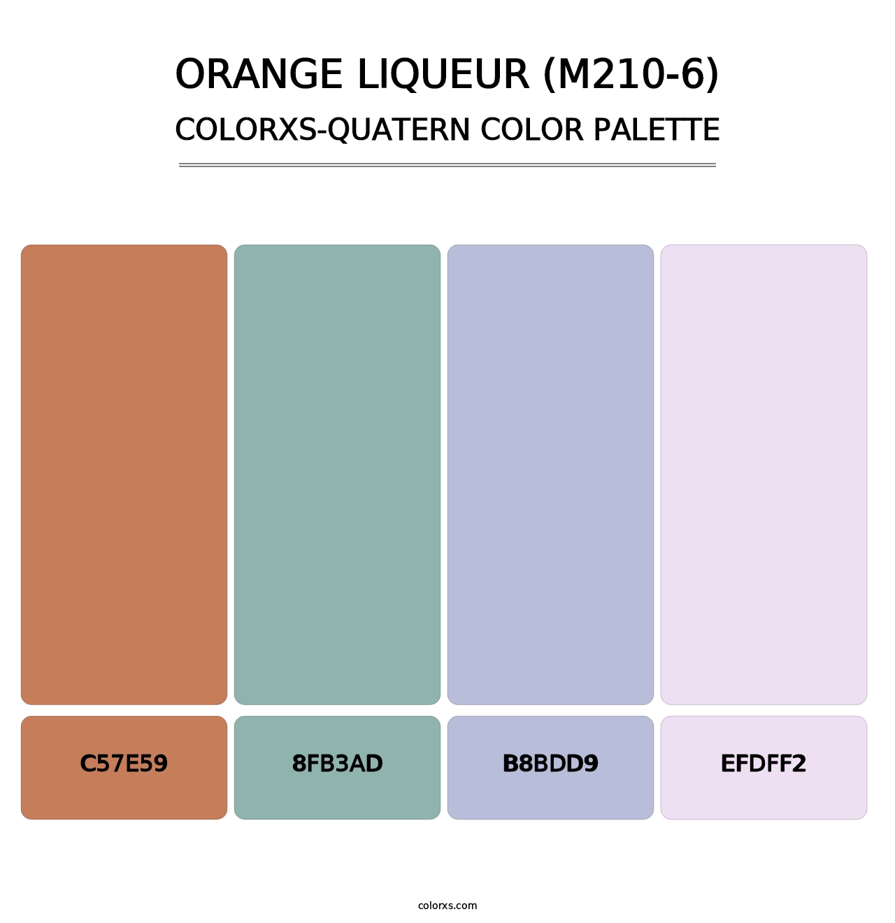 Orange Liqueur (M210-6) - Colorxs Quatern Palette