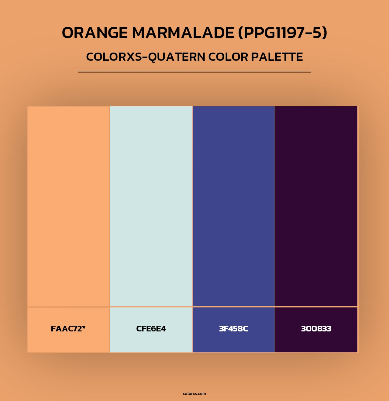 Orange Marmalade (PPG1197-5) - Colorxs Quad Palette