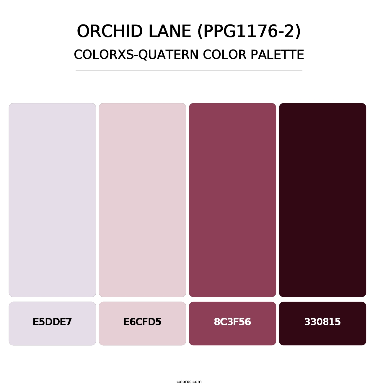 Orchid Lane (PPG1176-2) - Colorxs Quatern Palette