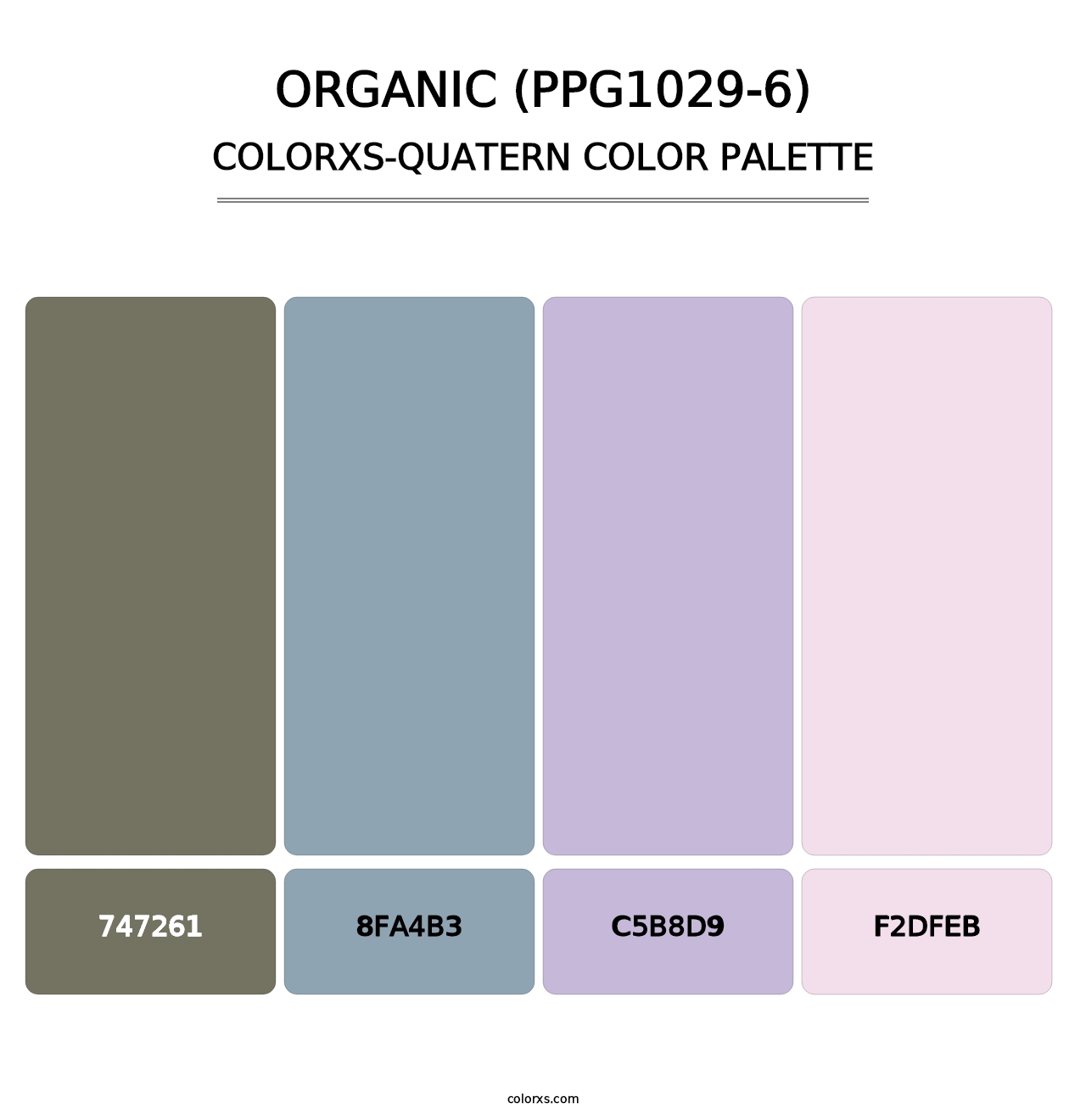 Organic (PPG1029-6) - Colorxs Quatern Palette