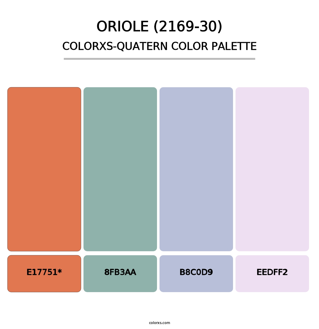Oriole (2169-30) - Colorxs Quatern Palette