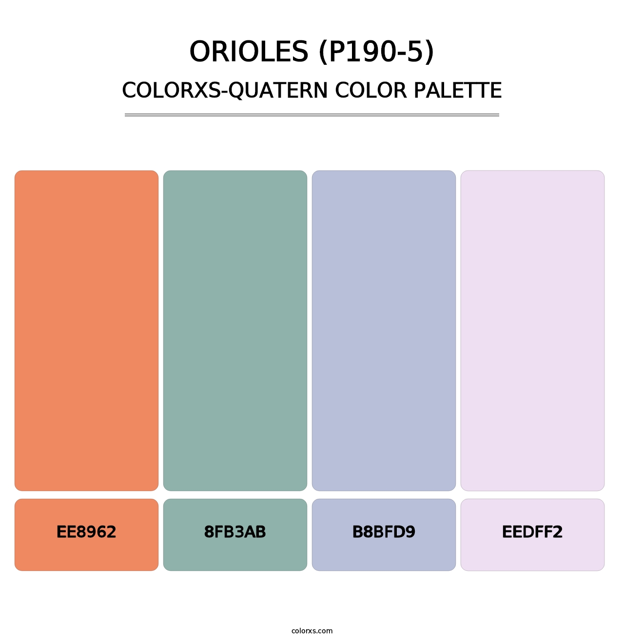 Orioles (P190-5) - Colorxs Quatern Palette