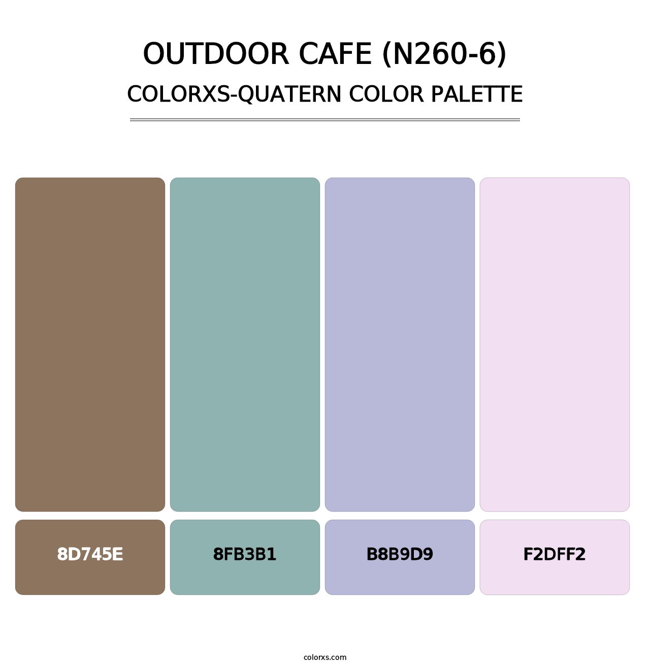 Outdoor Cafe (N260-6) - Colorxs Quatern Palette