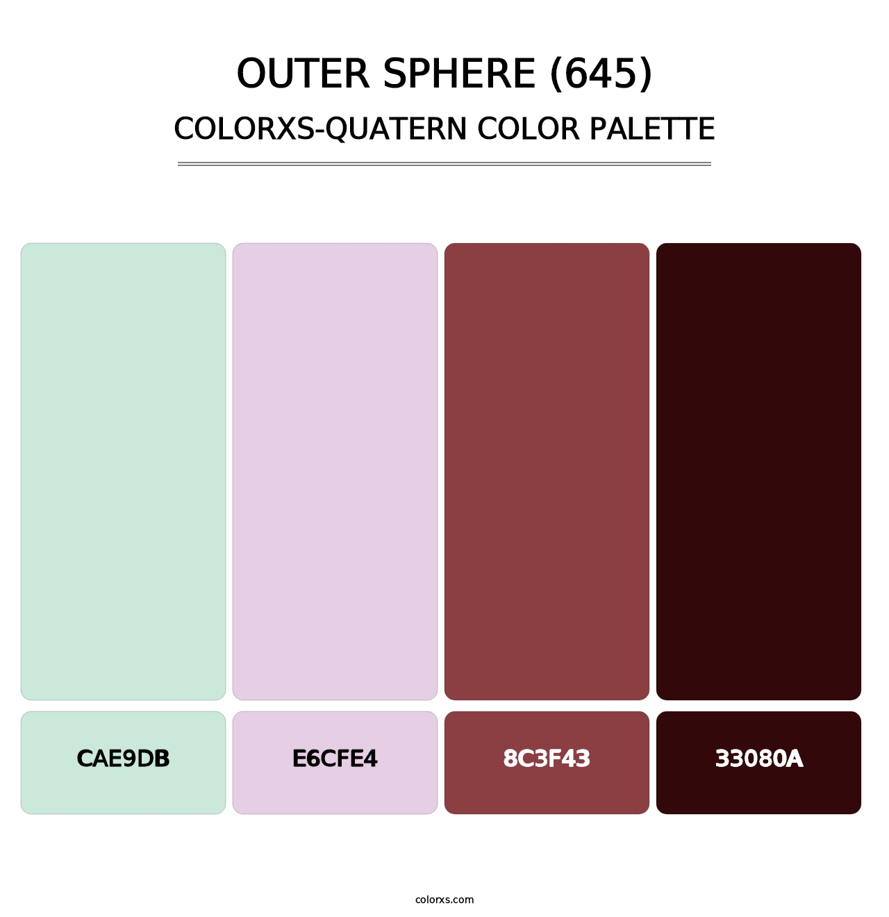 Outer Sphere (645) - Colorxs Quatern Palette