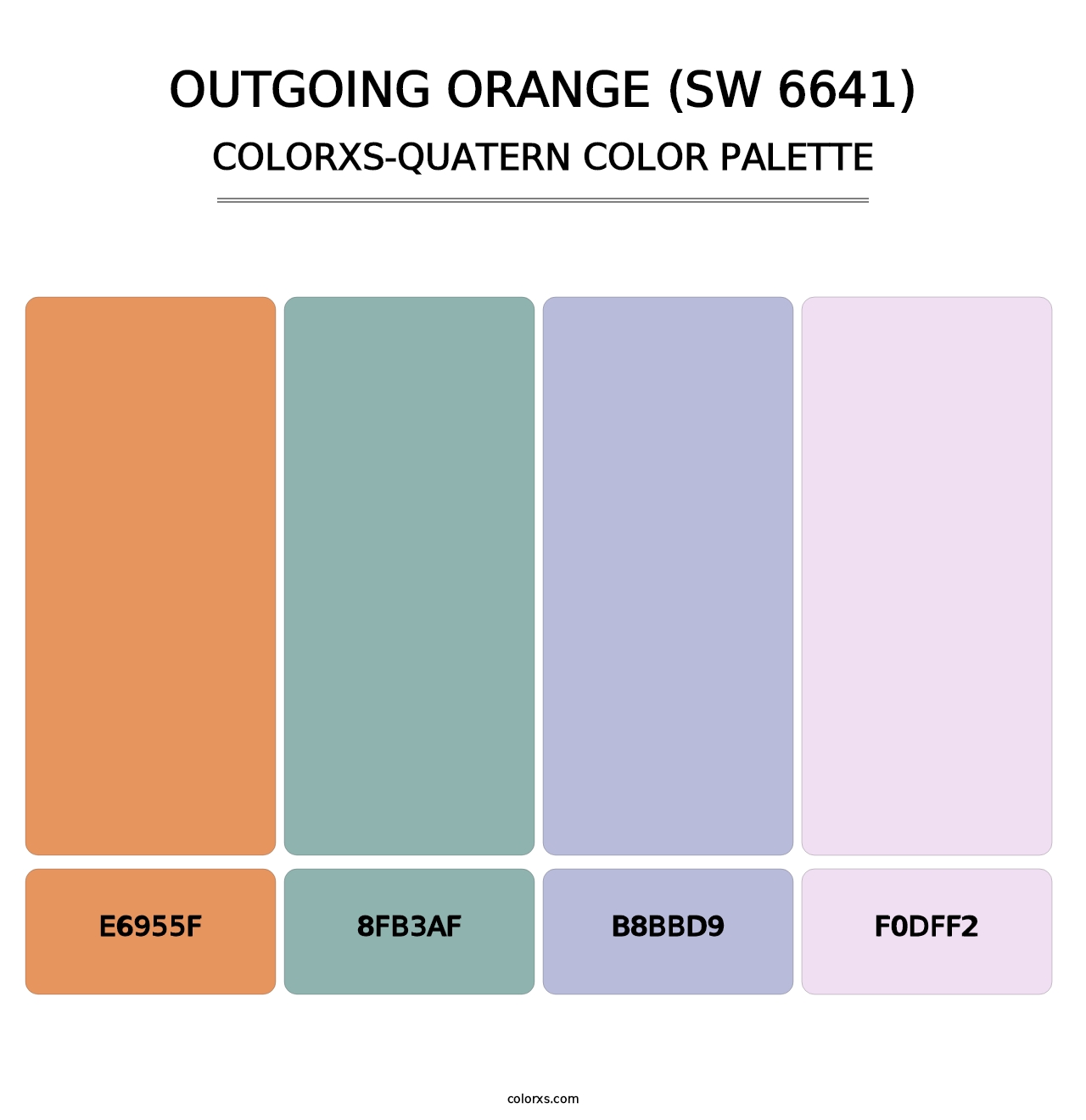 Outgoing Orange (SW 6641) - Colorxs Quatern Palette