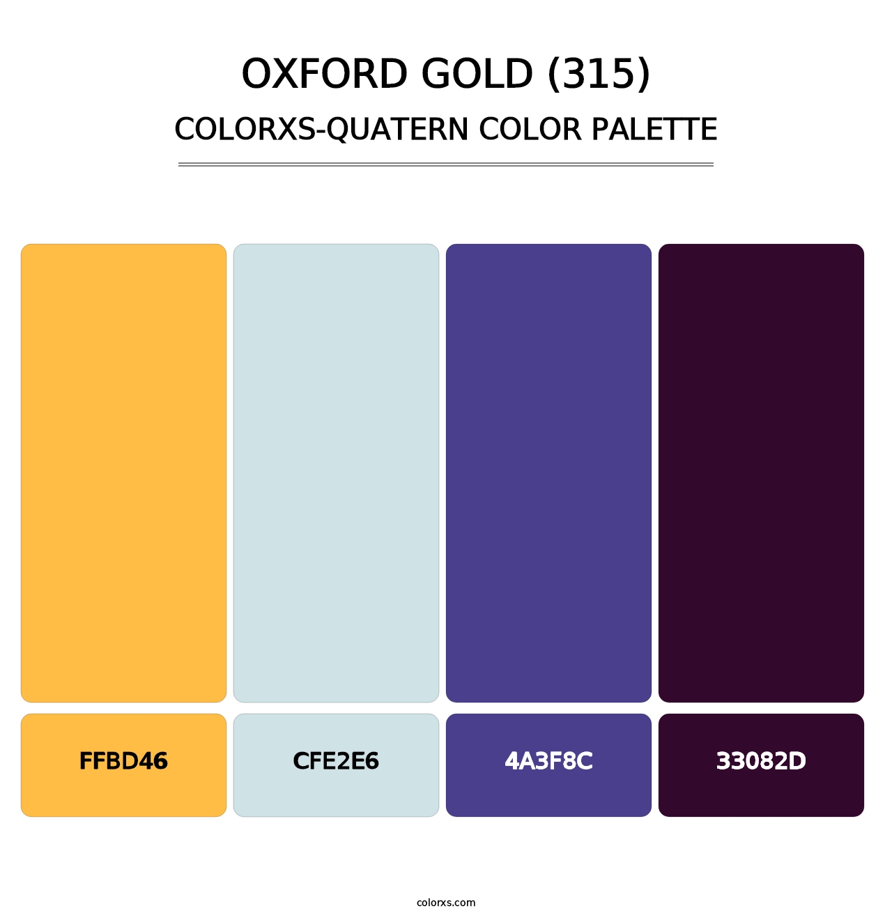Oxford Gold (315) - Colorxs Quatern Palette