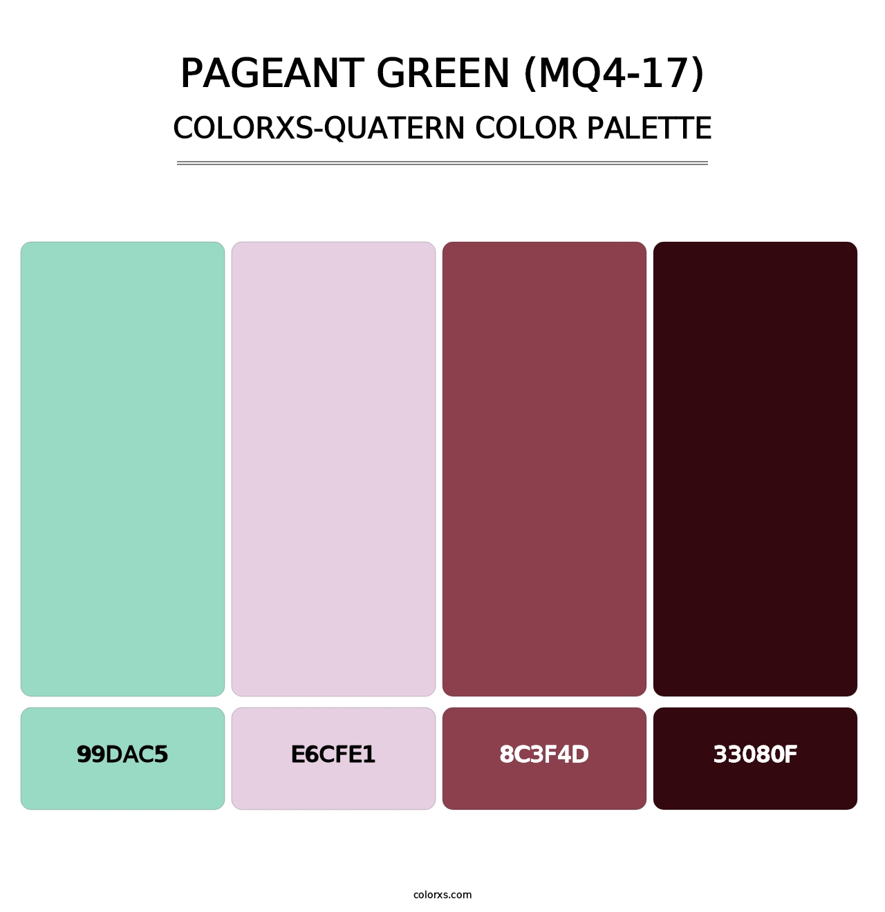 Pageant Green (MQ4-17) - Colorxs Quatern Palette