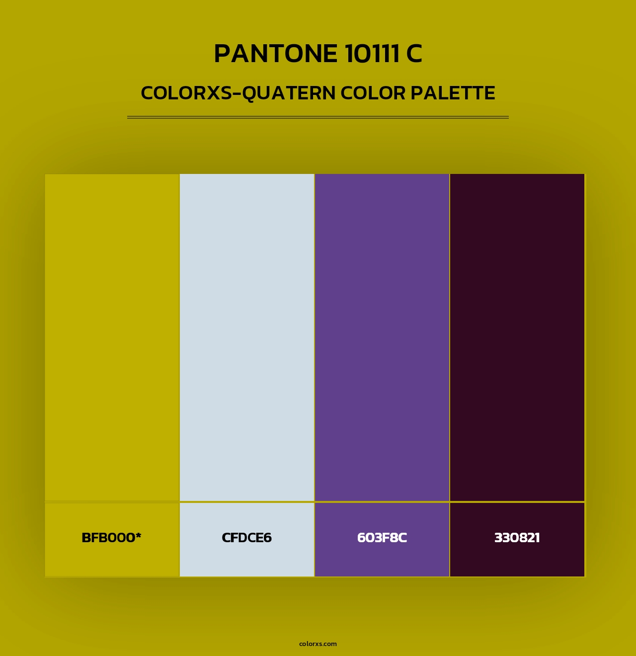 PANTONE 10111 C - Colorxs Quad Palette