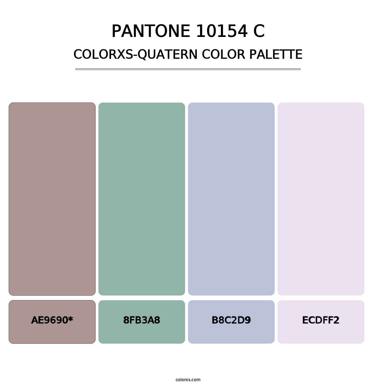 PANTONE 10154 C - Colorxs Quatern Palette