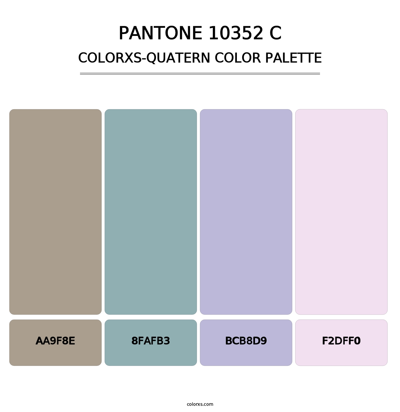 PANTONE 10352 C - Colorxs Quatern Palette