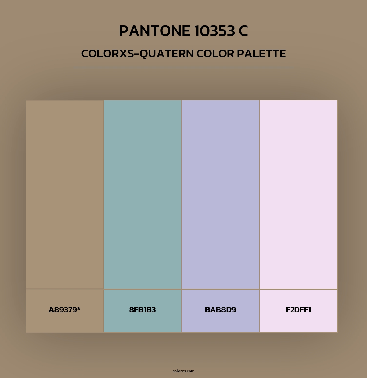 PANTONE 10353 C - Colorxs Quad Palette